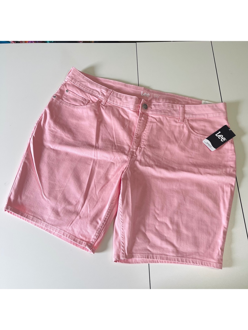 Lee Women's Plus Size 26W Bermuda Mid Rise Shorts